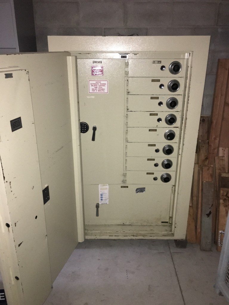 Bank Safe with Steel Body before repainting
