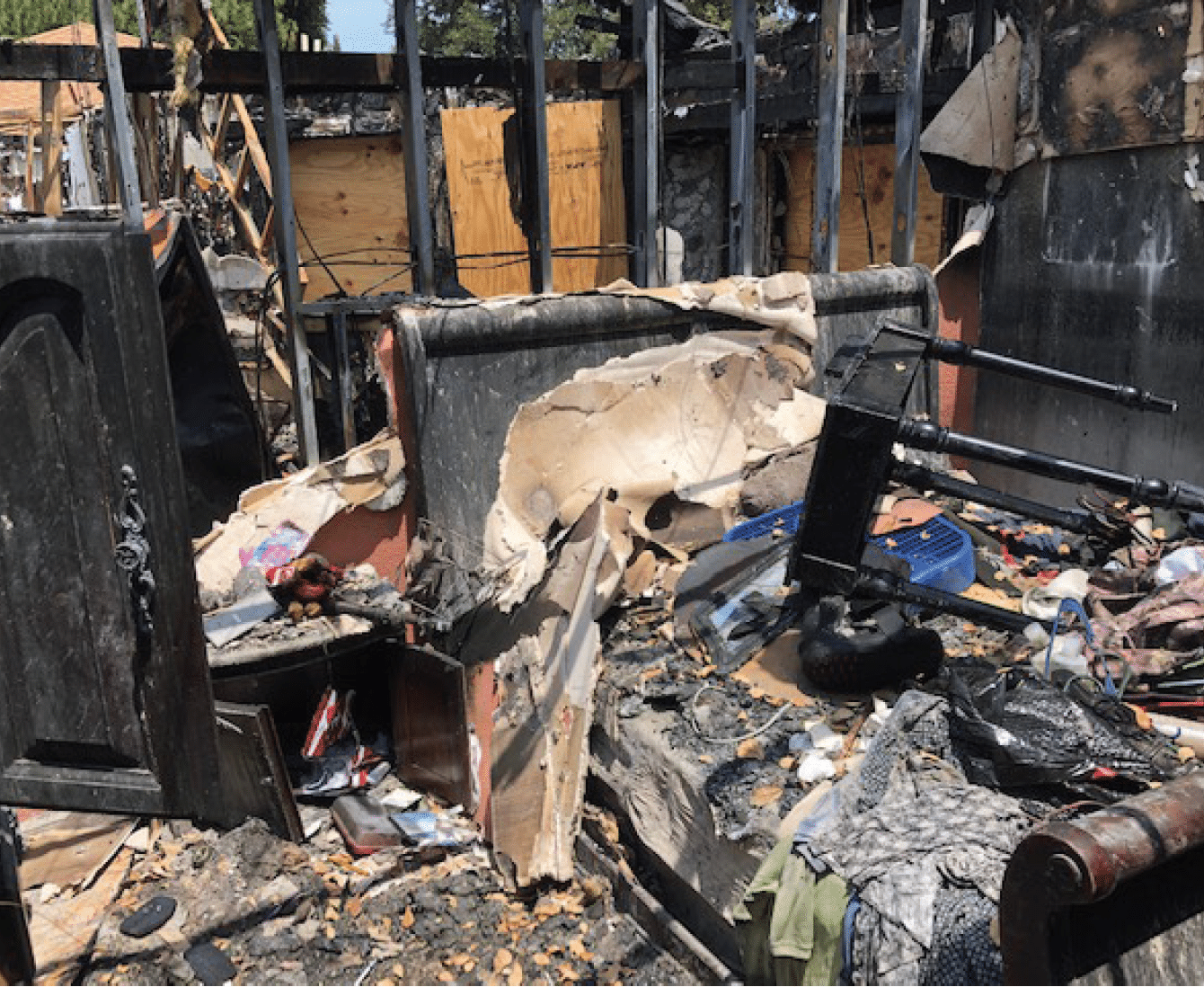 The Bedroom Of The Home That Burned